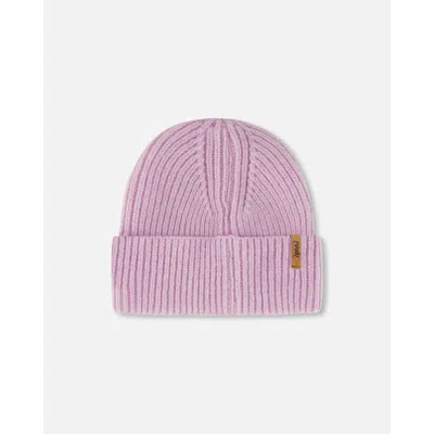 Deux Par Deux Babies'  Girl's Mid-season Knit Hat Lilac In Orchid Haze