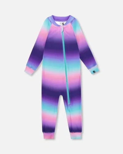 Deux Par Deux Kids'  Girl One-piece Thermal Underwear In Multi