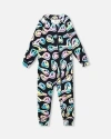 Deux Par Deux Girl One-piece Thermal Underwear In Multi
