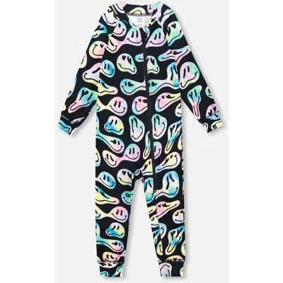 Deux Par Deux Kids'  Girl One-piece Thermal Underwear In Multi