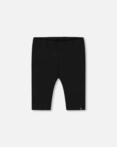 Deux Par Deux Kids'  Girl's Organic Cotton Biker Short Legging Black