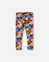 Deux Par Deux Girl's Printed Capri Leggings Multicolored In Multicolored