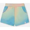 Deux Par Deux Girl's Printed Short Multicolored Tie Dye In Multicolored Tie Dye