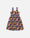 Deux Par Deux Girls' Printed Sleeveless Dress - Big Kid In Multicolored