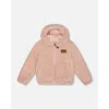 DEUX PAR DEUX DEUX PAR DEUX GIRL'S REVERSIBLE PLUSH JACKET PINK