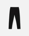 Deux Par Deux Girls' Ribbed Leggings - Big Kid In Black