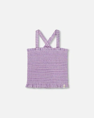 Deux Par Deux Kids'  Girl's Smocked Tank Top Lilac