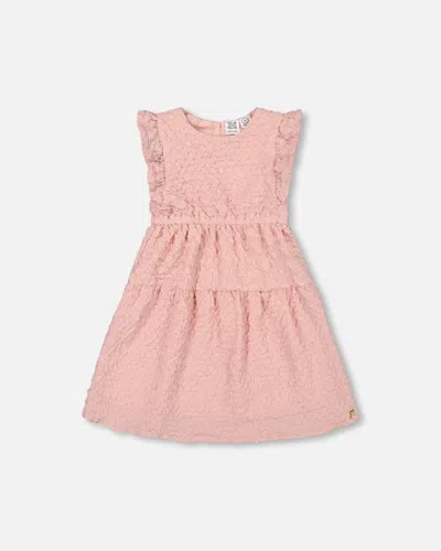 Deux Par Deux Kids' Girl's Textured Poplin Dress Silver Pink