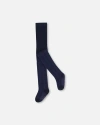 Deux Par Deux Kids'  Unisex Tonal Jacquard Tights Off White In Peacoat