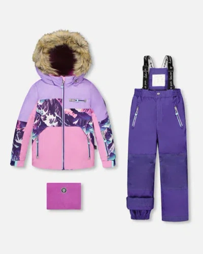 Deux Par Deux Kids'  Girl Two-piece Play Snowsuit In Multi