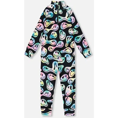Deux Par Deux Kids'  Girl Two-piece Thermal Underwear Set In Black