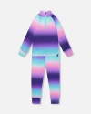 Deux Par Deux Kids'  Girl Two-piece Thermal Underwear Set In Multi