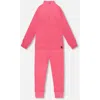 Deux Par Deux Girl Two-piece Thermal Underwear Set In Pink