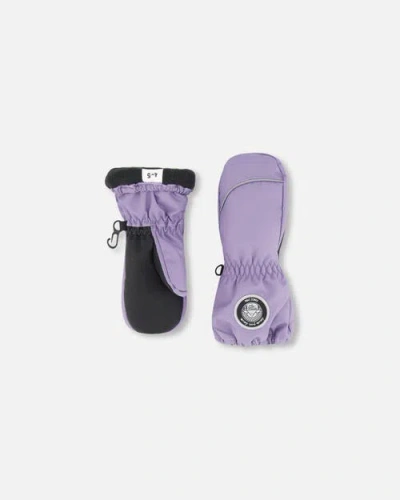 Deux Par Deux Kids'  Girl Winter Mittens Play In Purple