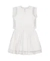 Deux Par Deux Girls' Bi-material Mesh And Organic Cotton Dress - Little Kid