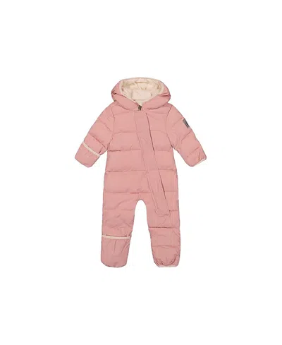Deux Par Deux Girls' Cloud Car Seat Fleece-lined One Piece Snowsuit - Baby In Pink