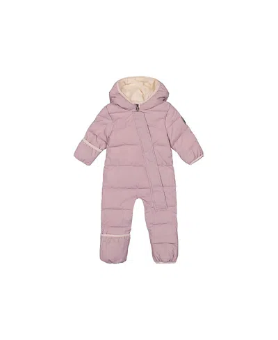 Deux Par Deux Girls' Cloud Car Seat Fleece-lined One Piece Snowsuit - Baby In Pink