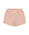 Deux Par Deux Little Girl's Crinkle Short Light Old Pink In Pink