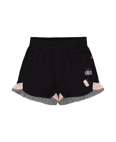 DEUX PAR DEUX DEUX PAR DEUX GIRLS' CRINKLE SHORT WITH FRILLS AND BUTTERFLIES - LITTLE KID