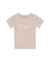 Deux Par Deux Girls' Crinkle Top - Little Kid In Light Old Pink