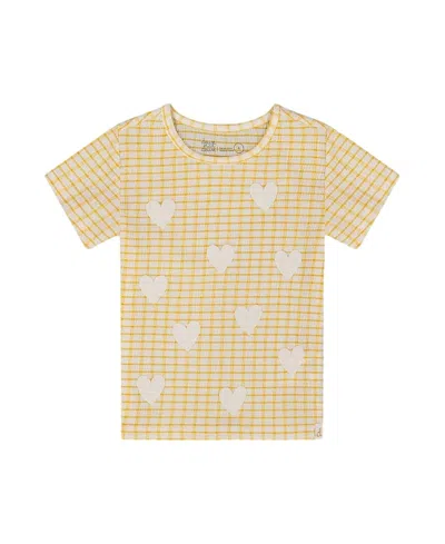 Deux Par Deux Girls' Crinkle Top With Applique - Big Kid