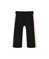 Deux Par Deux Girls' Cropped Wide Leg Pant With Contrast Band - Big Kid In Anthracite