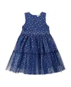 Deux Par Deux Girls' Printed Tiered Dress With Daisy Print - Big Kid