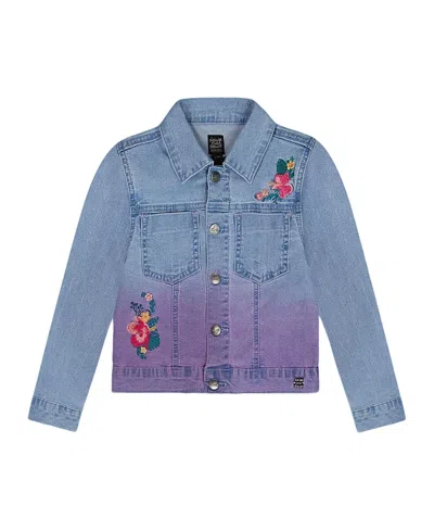 Deux Par Deux Girls' Denim Jacket - Big Kid In Blue