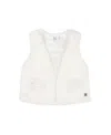 Deux Par Deux Little Girl's Faux Fur Vest Off White In Off White