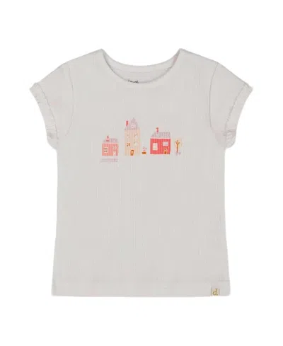 DEUX PAR DEUX DEUX PAR DEUX GIRLS' FLAT BACK RIB TOP WITH PRINT - LITTLE KID