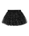 Deux Par Deux Girls' Glittering Tulle Skirt - Little Kid In Anthracite