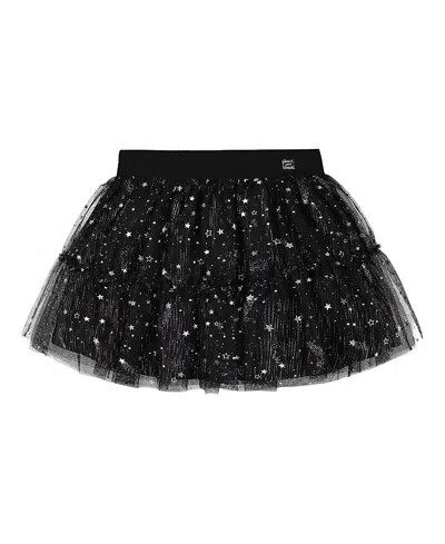 Deux Par Deux Girls' Glittering Tulle Skirt - Little Kid In Anthracite