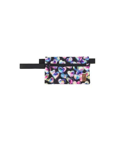 Deux Par Deux Girls' Hearts Double-compartment Pencil Case - Little Kid, Big Kid In Multi