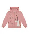 Deux Par Deux Girls' Hooded Knit Cardigan - Big Kid
