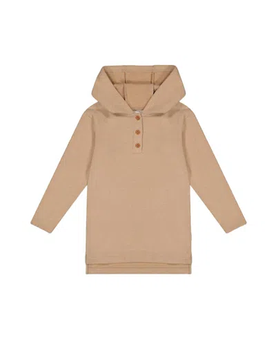 DEUX PAR DEUX DEUX PAR DEUX GIRLS' HOODED RIB TUNIC - LITTLE KID