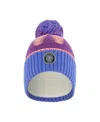 Deux Par Deux Girl's Knit Hat Mauve Pine And Blue In Tree Jacquard