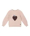 Deux Par Deux Knit Sweater With Sequin Heart