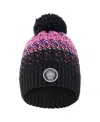 Deux Par Deux Girls' Lined Knit Fluffy Pompom Hat - Little Kid, Big Kid In Black