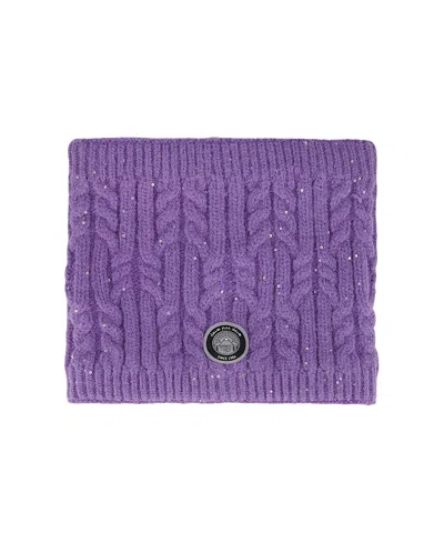 Deux Par Deux Girls' Lined Winter Neckwarmer - Little Kid, Big Kid In Purple