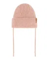 Deux Par Deux Girls' Mid-season Knit Hat With Strings - Baby In Cameo Brown