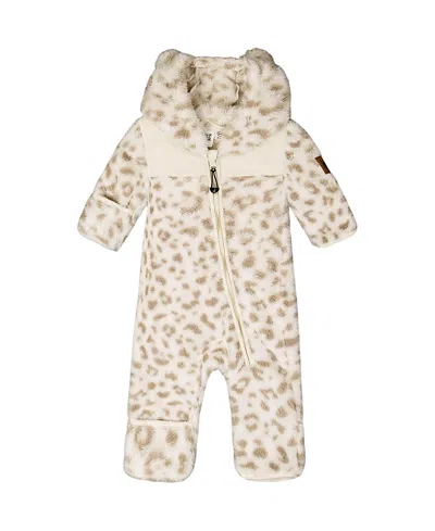 Deux Par Deux Girls' Mid-season Plush One Piece Outerwear - Baby In Neutral