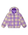 Deux Par Deux Girls' Mid-season Sherpa Jacket - Big Kid In Purple