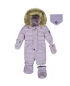 Deux Par Deux Girls' One-piece Original Puffy Snowsuit - Baby In Green