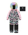 Deux Par Deux Girls' One-piece Play Snowsuit - Little Kid In Multi