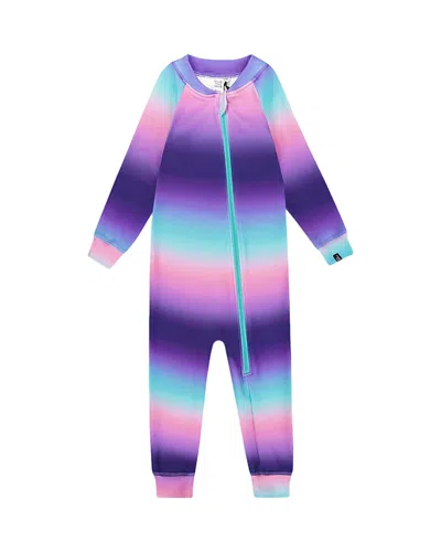 Deux Par Deux Girls' One Piece Thermal Underwear Gradient - Big Kid In Multi