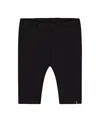 Deux Par Deux Girl's Organic Cotton Biker Short Legging Black