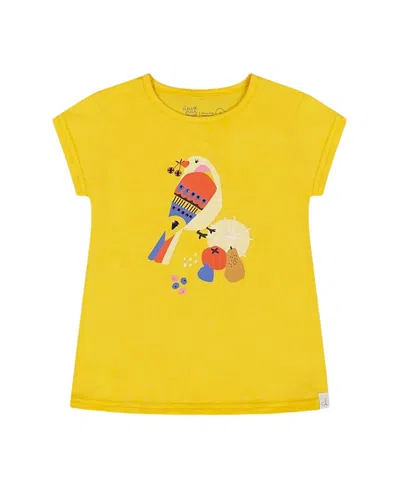 DEUX PAR DEUX DEUX PAR DEUX GIRLS' ORGANIC COTTON BIRDS TEE - LITTLE KID