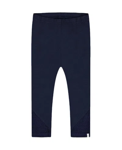 DEUX PAR DEUX DEUX PAR DEUX GIRLS' ORGANIC COTTON CAPRI LEGGINGS WITH MESH - LITTLE KID