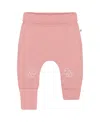 Deux Par Deux Girls' Organic Cotton Evolutive Pant - Baby In Pink