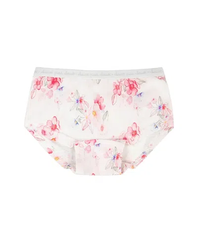 Deux Par Deux Kids'  Organic Cotton Flowers Boyshort Panty In Multi